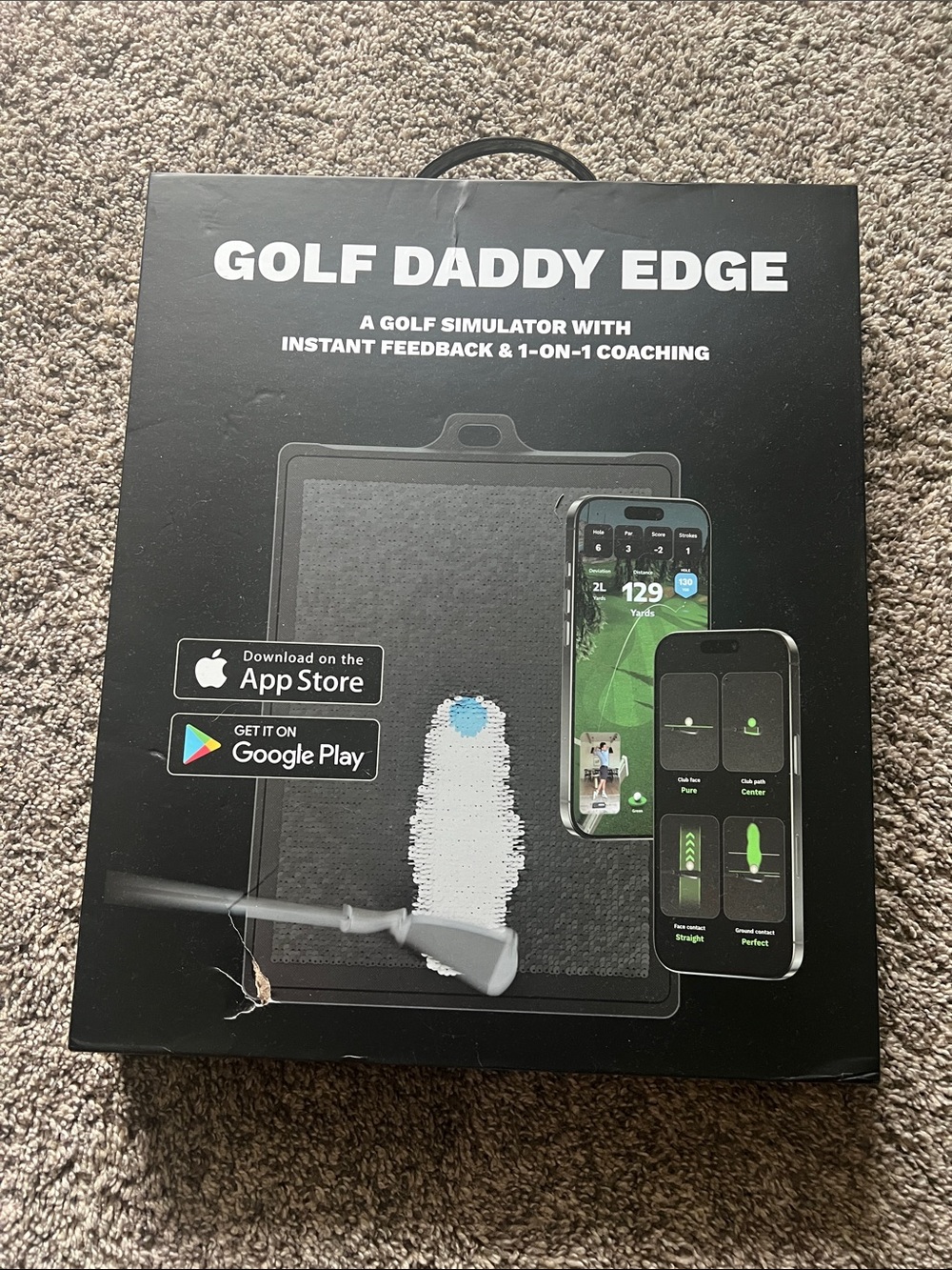 Edge Golf Simulator Mat - Black